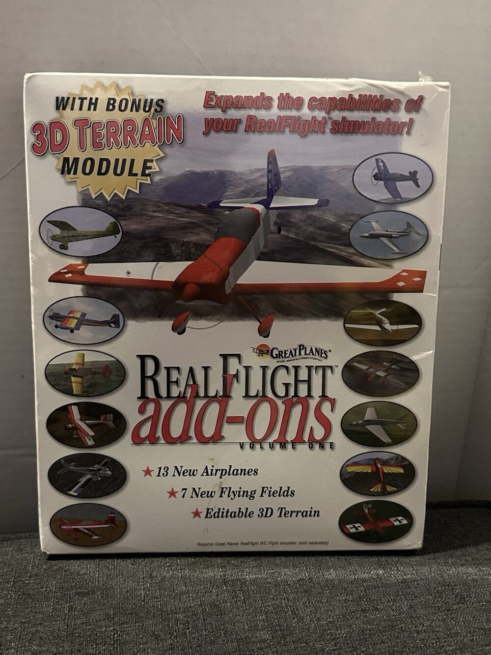 NEW SEALED Great Planes RealFlight Add-Ons Volume 1 RC Flight Simulator PC